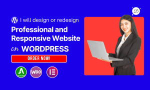 I will design professional and responsive wordpress website